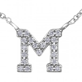 Letter pendant diamond 10kt DD7530