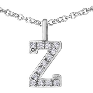 Pendentif lettre diamants 10kt DD7530