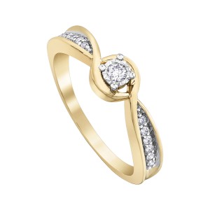 Bague dame diamants 10kt DD7535