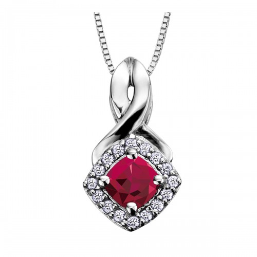 Birthstone & Diamond Pendant DX567RU