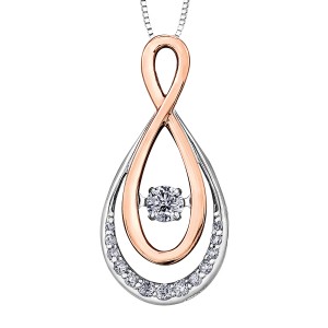 Pendentif 10kt diamant dansant AM369