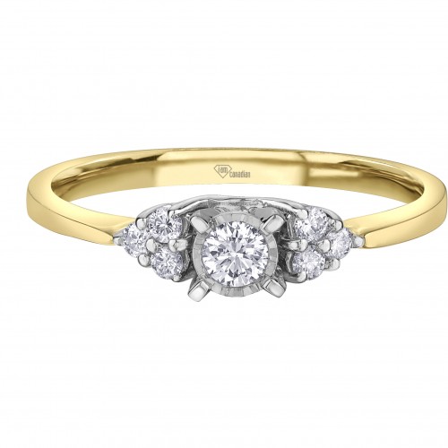 Bague dame diamants 10kt AM540