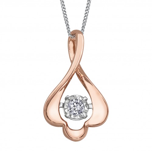 Pendentif diamant pulse 10kt DD7860