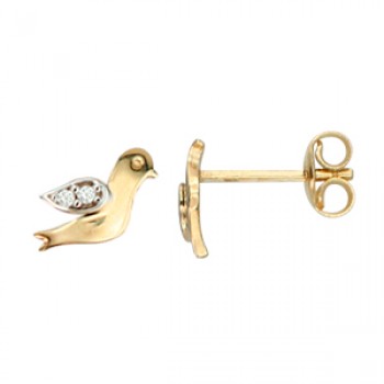 Gold earring 10kt, 3713